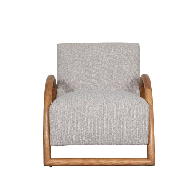 LABEL51 Fauteuils Viggo - Naturel - Boucle - Naturel Houten Frame