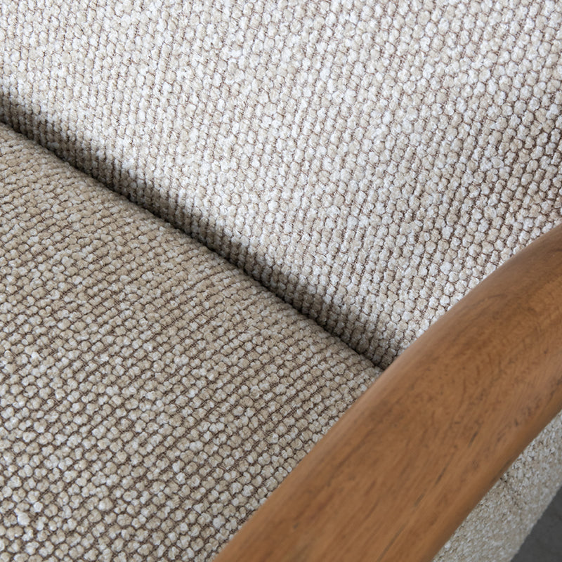 LABEL51 Fauteuils Viggo - Naturel - Boucle - Naturel Houten Frame