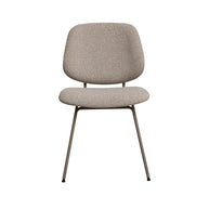 LABEL51 Eetkamerstoelen Ravenna - Naturel - Boucle - Taupe Metalen Frame