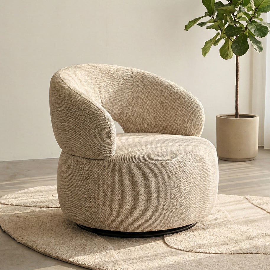 LABEL51 Fauteuils Nusenna - Naturel - Boucle - One size