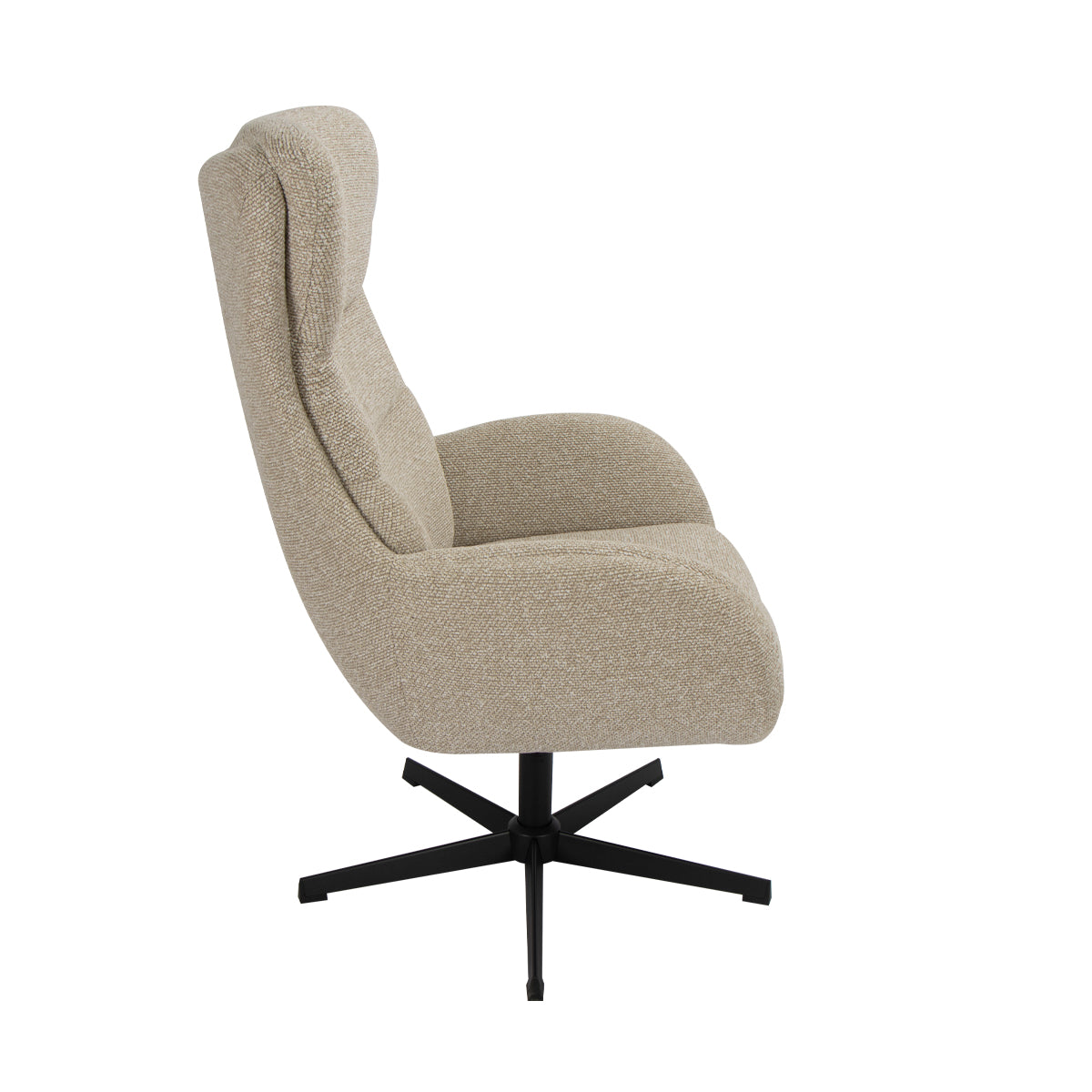 LABEL51 Fauteuils Malmo - Naturel - Boucle - Incl. Hocker