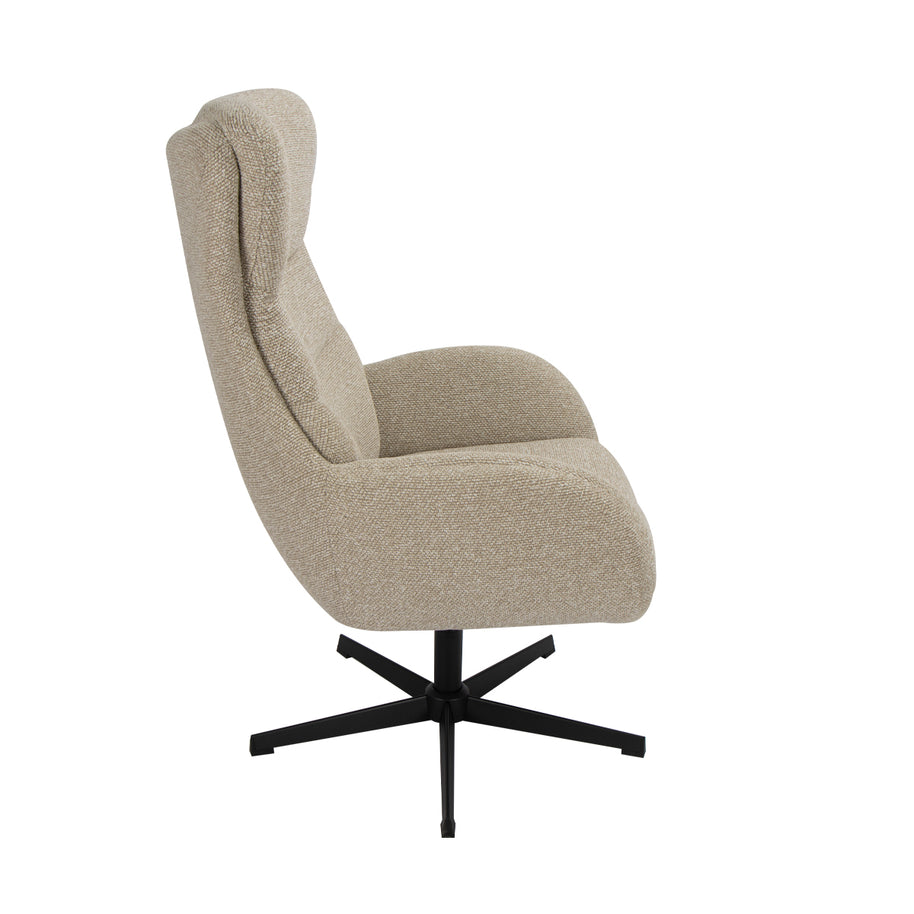 LABEL51 Fauteuils Malmo - Naturel - Boucle - Incl. Hocker