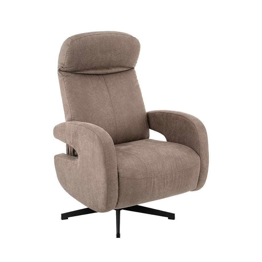 LABEL51 Fauteuils Esbjerg - Grijs - Kunstleder - Manueel Verstelbaar