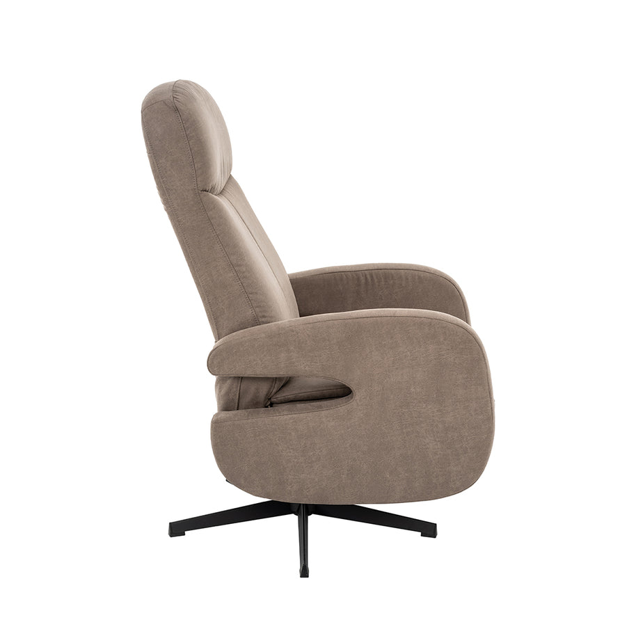 LABEL51 Fauteuils Esbjerg - Grijs - Kunstleder - Manueel Verstelbaar