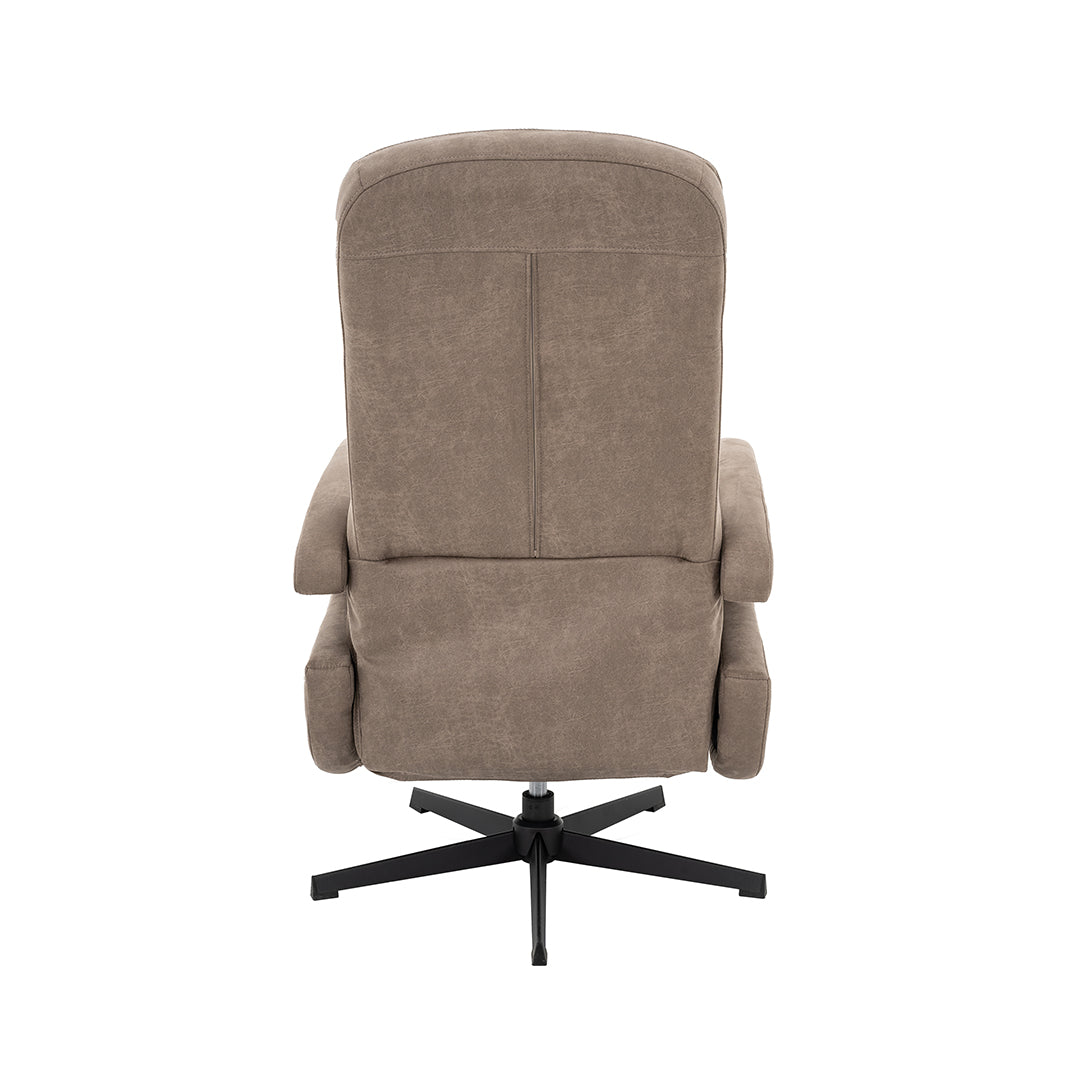 LABEL51 Fauteuils Esbjerg - Grijs - Kunstleder - Manueel Verstelbaar
