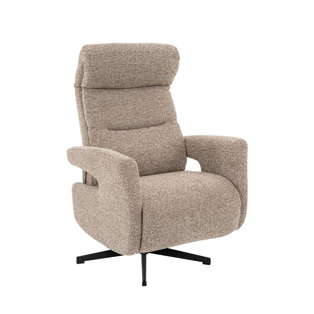 LABEL51 Fauteuils Copenhagen - Mushroom - Boucle - Manueel Verstelbaar