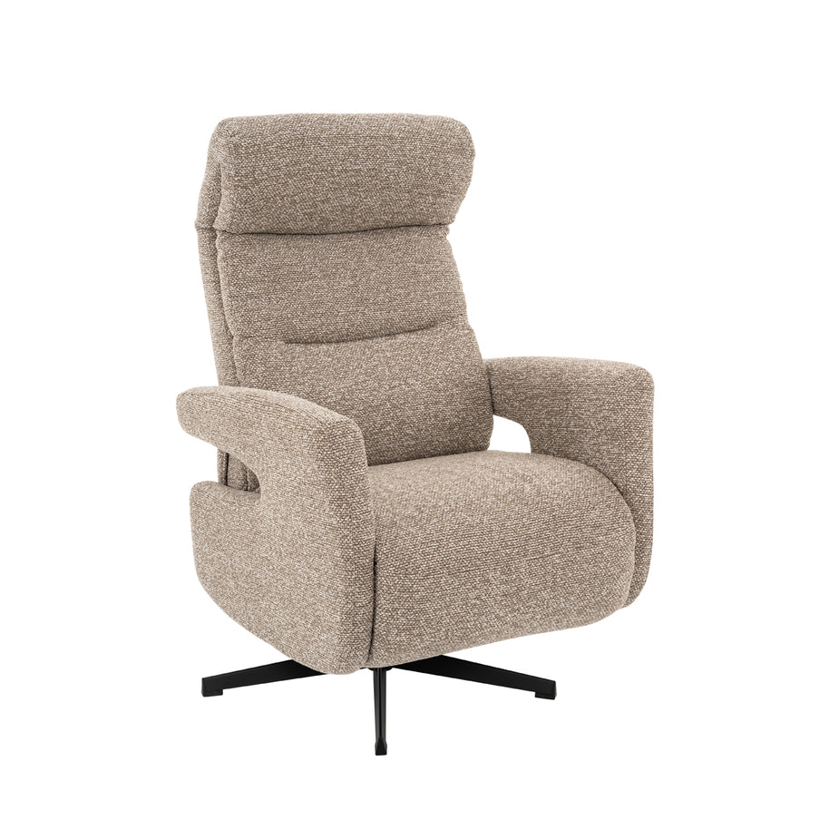 LABEL51 Fauteuils Copenhagen - Mushroom - Boucle - Manueel Verstelbaar