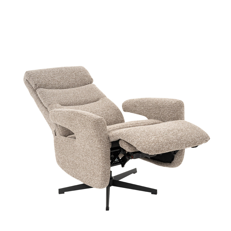 LABEL51 Fauteuils Copenhagen - Mushroom - Boucle - Manueel Verstelbaar