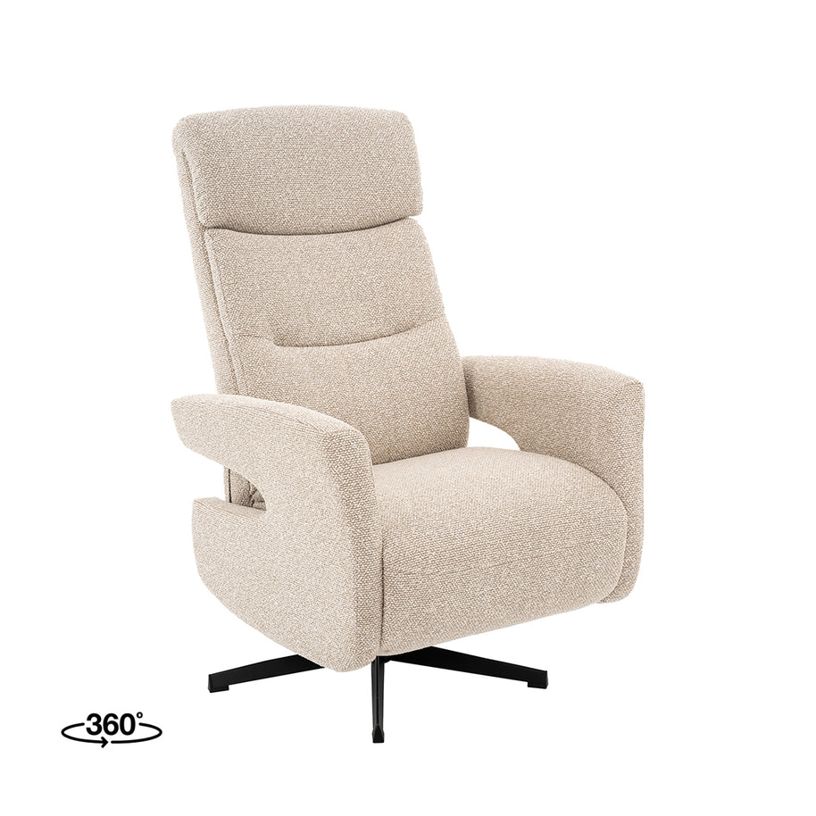 LABEL51 Fauteuils Copenhagen - Naturel - Boucle - Manueel Verstelbaar