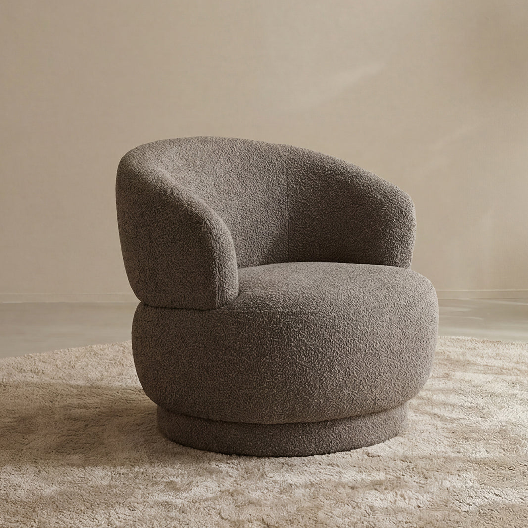 LABEL51 Fauteuils Alvito - Mushroom - Boucle - One Size