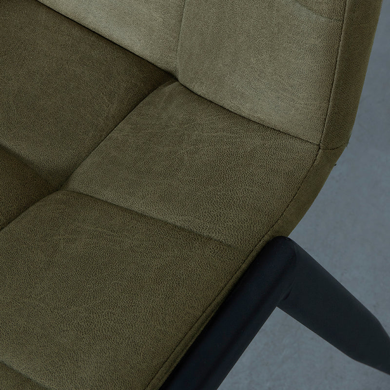 LABEL51 Eetkamerstoelen Noor - Moss - Kunstleder - Zwart Metalen Frame