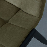 LABEL51 Eetkamerstoelen Noor - Moss - Kunstleder - Zwart Metalen Frame