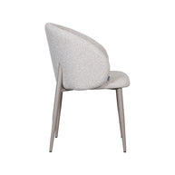 LABEL51 Eetkamerstoelen Yuki - Naturel - Boucle - Taupe Metalen Frame