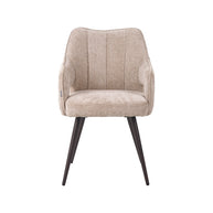 LABEL51 Eetkamerstoelen Stan - Clay - Chenille - Brons Metalen Frame