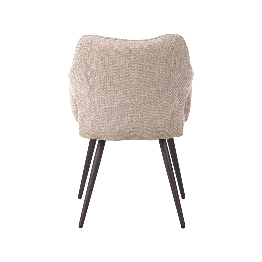 LABEL51 Eetkamerstoelen Stan - Clay - Chenille - Brons Metalen Frame