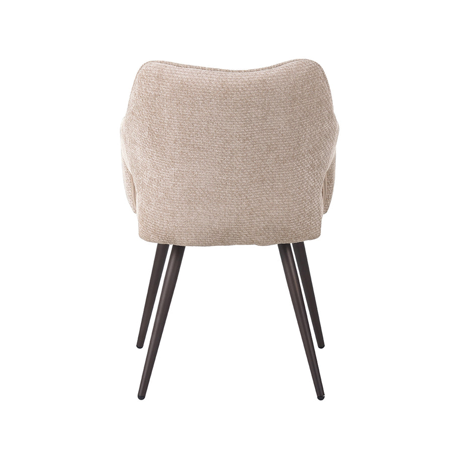 LABEL51 Eetkamerstoelen Stan - Clay - Chenille - Brons Metalen Frame