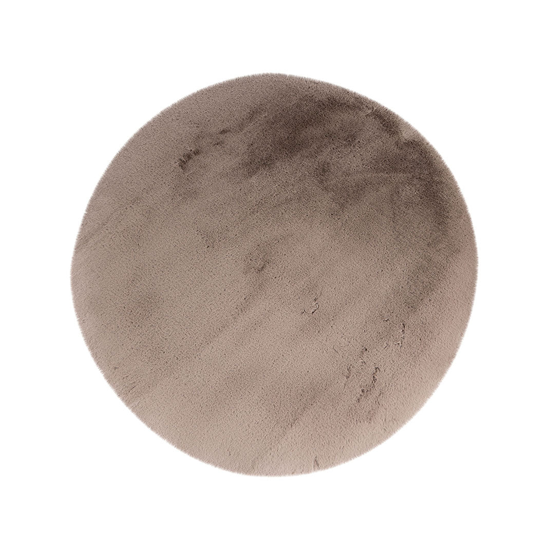 LABEL51 Vloerkleden Indy - Taupe - Polyester - 200x200 cm - Rond