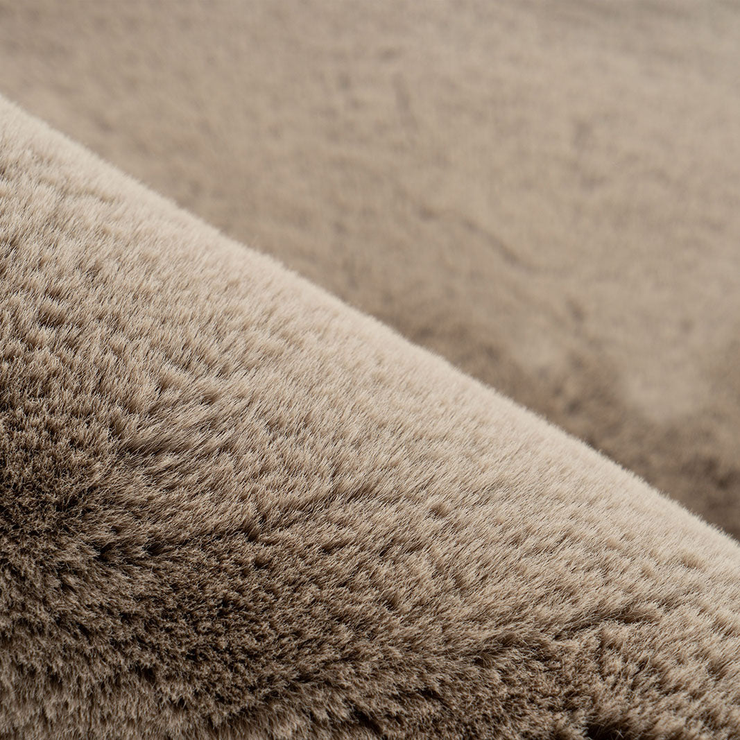 LABEL51 Vloerkleden Indy - Taupe - Polyester - 200x200 cm - Rond