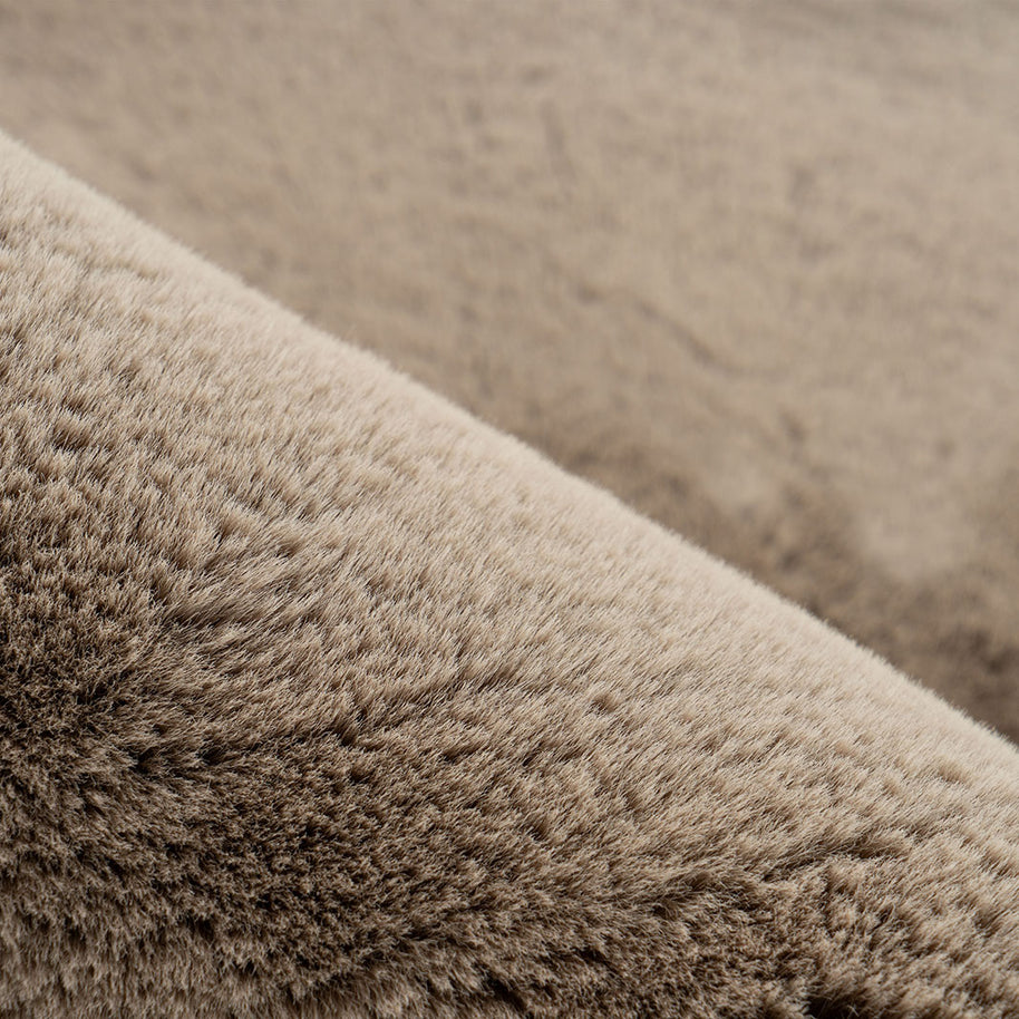 LABEL51 Vloerkleden Indy - Taupe - Polyester - 200x200 cm - Rond