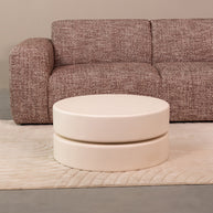 LABEL51 Salontafels Milly - Soft Sand - Mangohout - 70 cm - Rond