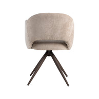 LABEL51 Eetkamerstoelen Lela - Clay - Chenille - Brons Metalen Frame