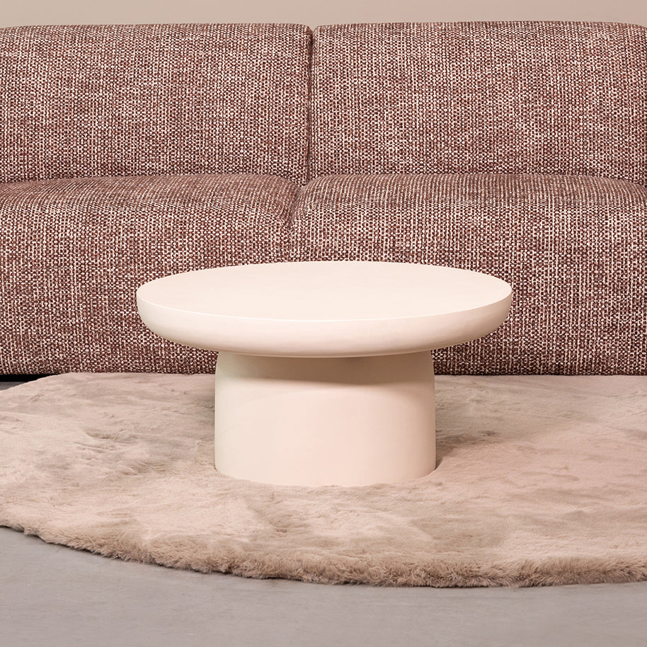 LABEL51 Salontafels Mavi - Soft Sand - Mangohout - 60 cm - Rond