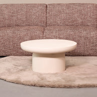 LABEL51 Salontafels Mavi - Soft Sand - Mangohout - 60 cm - Rond