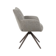 LABEL51 Eetkamerstoelen Padua - Mushroom - Boucle - Brons Metalen Frame