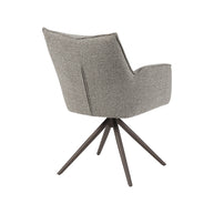 LABEL51 Eetkamerstoelen Amalfi - Mushroom - Boucle - Brons Metalen Frame