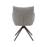 LABEL51 Eetkamerstoelen Amalfi - Mushroom - Boucle - Brons Metalen Frame