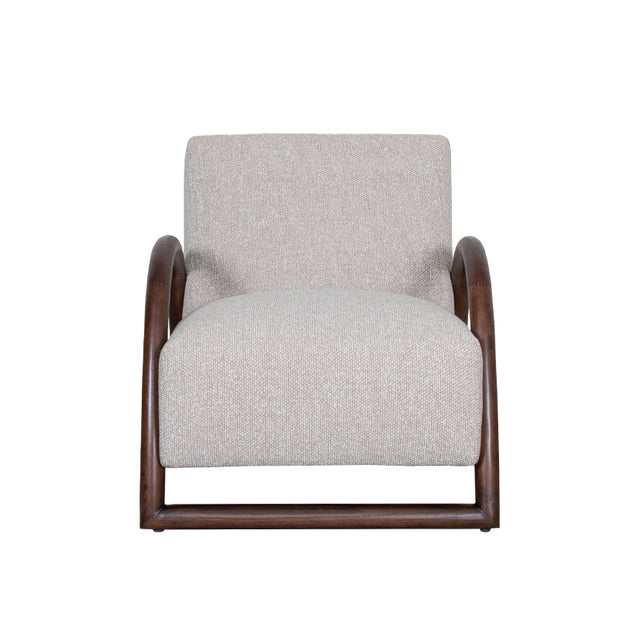 LABEL51 Fauteuils Viggo - Naturel - Boucle - Walnoot Houten Frame