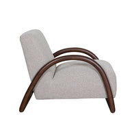 LABEL51 Fauteuils Viggo - Naturel - Boucle - Walnoot Houten Frame