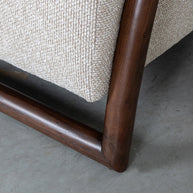 LABEL51 Fauteuils Viggo - Naturel - Boucle - Walnoot Houten Frame