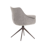 LABEL51 Eetkamerstoelen Narumi - Mushroom - Boucle - Brons Metalen Frame