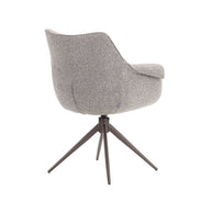 LABEL51 Eetkamerstoelen Narumi - Mushroom - Boucle - Brons Metalen Frame