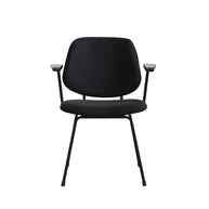 LABEL51 Eetkamerstoelen Gastron - Zwart - Velvet - Zwart Metalen Frame