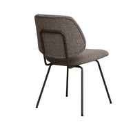 LABEL51 Eetkamerstoelen Ravenna - Mushroom - Boucle - Brons Metalen Frame