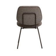 LABEL51 Eetkamerstoelen Ravenna - Mushroom - Boucle - Brons Metalen Frame
