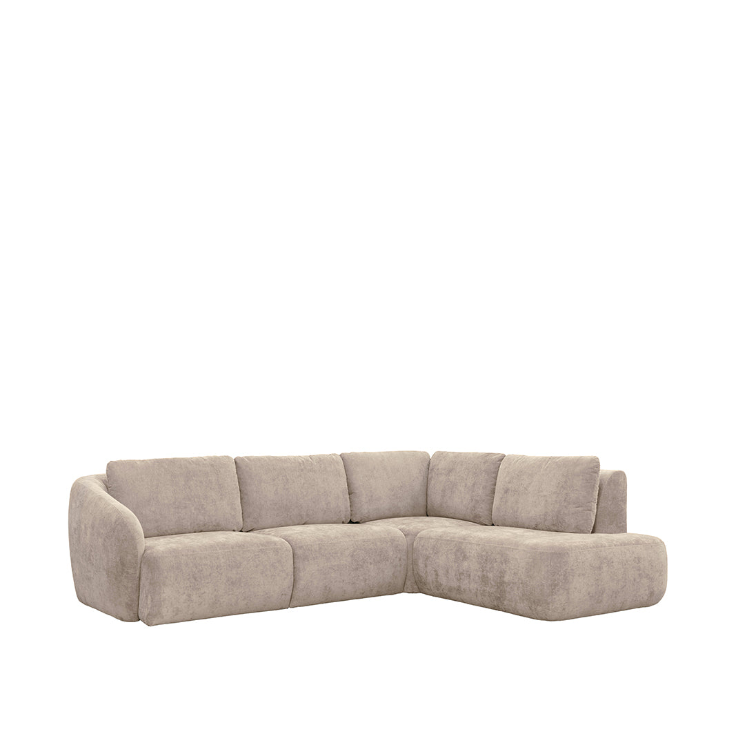 LABEL51 Hoekbanken Matteo - Naturel Maloy - Velvet - Hoekbank Rechts
