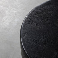 LABEL51 Bijzettafels Milly - Zwart - Mangohout - 35 cm - Rond