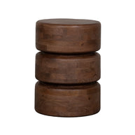 LABEL51 Bijzettafels Milly - Nature Smooth - Mangohout - 35 cm - Rond