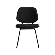 LABEL51 Eetkamerstoelen Bello - Zwart - Velvet - Zwart Metalen Frame