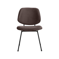 LABEL51 Eetkamerstoelen Bello - Taupe - Velvet - Zwart Metalen Frame