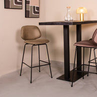LABEL51 Barkrukken Bello - Moss - Micro Suede - Hoog