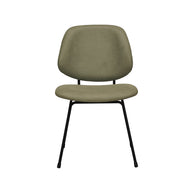 LABEL51 Eetkamerstoelen Bello - Moss - Kunstleder - Zwart Metalen Frame