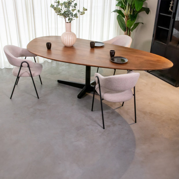 LABEL51 Eetkamertafels Rosie - Nature Smooth - Mangohout - 260cm