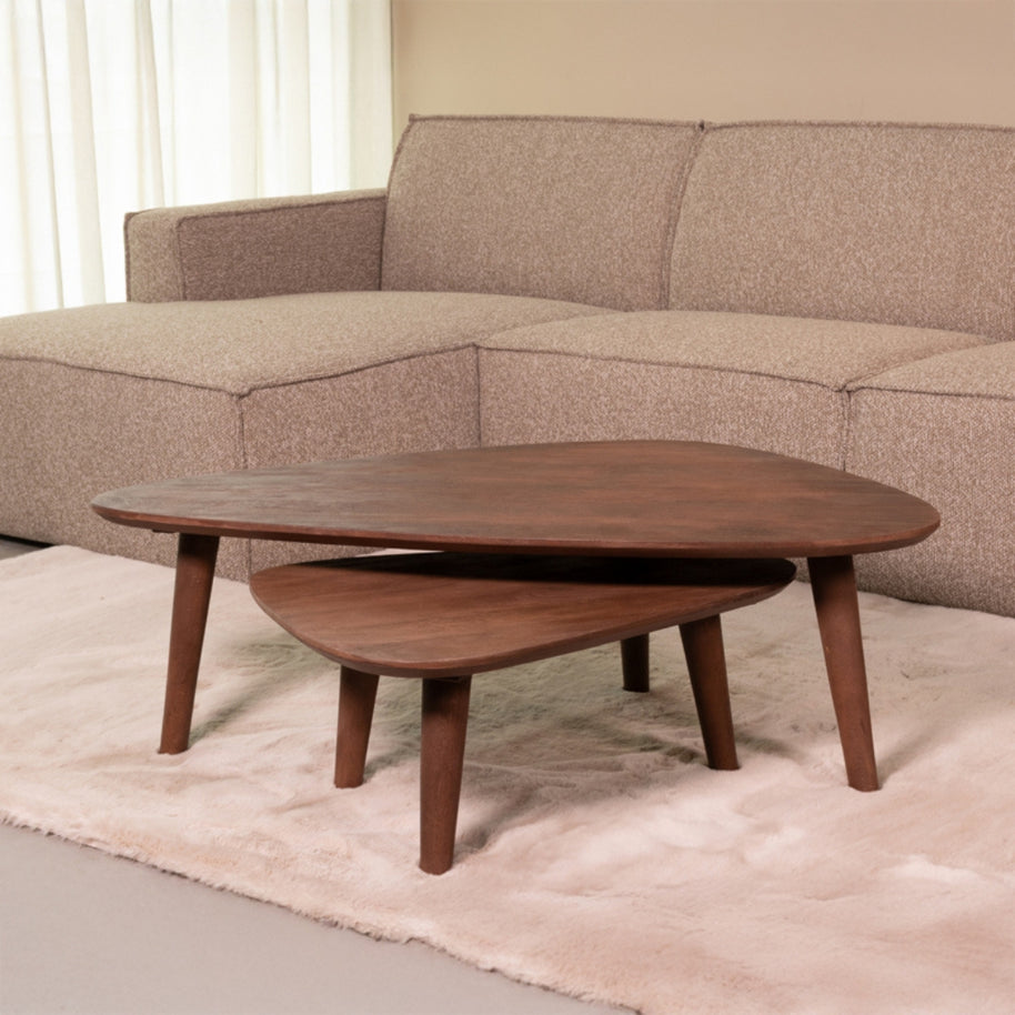 LABEL51 Salontafels Gregg - Espresso - Mangohout - 110 cm
