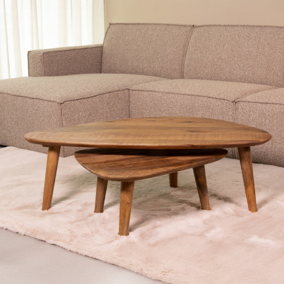 LABEL51 Salontafels Gregg - Nature Smooth - Mangohout - 110 cm