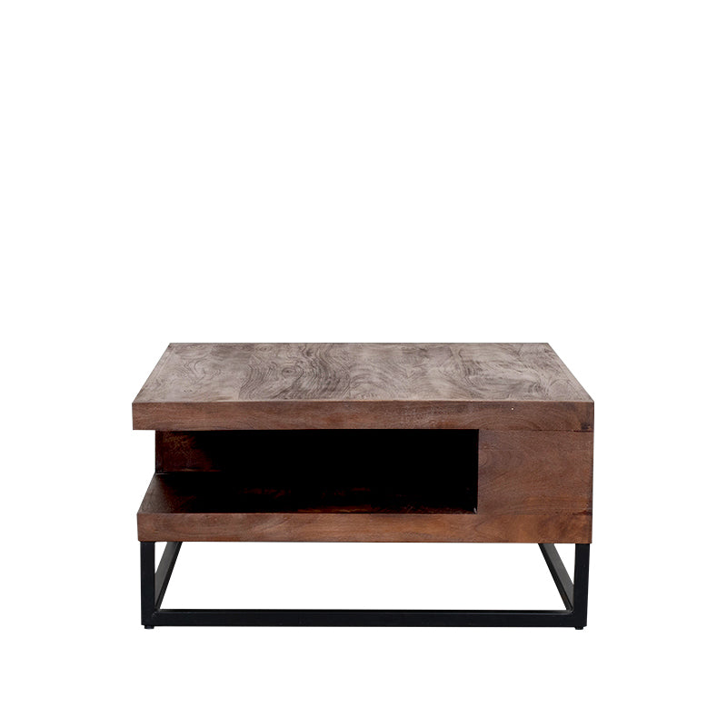 LABEL51 Salontafels Cube - Nature Smooth - Mangohout - 80 cm