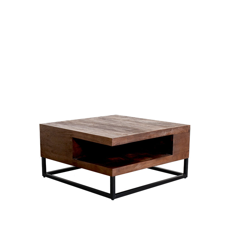 LABEL51 Salontafels Cube - Nature Smooth - Mangohout - 80 cm